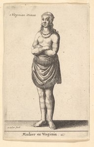 Žena z Virginie, ca. 1643. od Wenceslaus Hollar