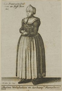 Žena z Vestfálska od Wenceslaus Hollar