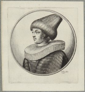 Žena ve špičaté kožešinové čepici od Wenceslaus Hollar