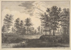 Zalesněná krajina, 1644. od Wenceslaus Hollar