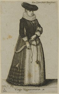 Mladá žena z Curychu od Wenceslaus Hollar