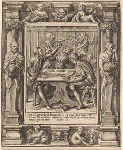 Gamesteři od Wenceslaus Hollar after Hans Holbein the Younger after Abraham van Diepenbeeck