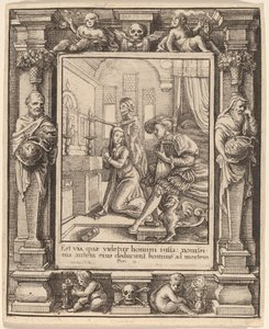 Jeptiška od Wenceslaus Hollar after Hans Holbein the Younger after Abraham van Diepenbeeck