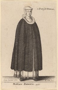 Dánská žena od Wenceslaus Hollar after Hendrik J. van Craenhals