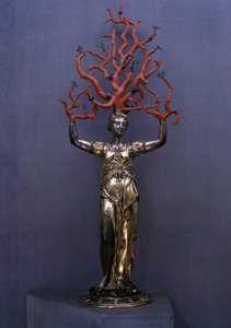 Daphne se proměnila ve vavřín, zlato, stříbro a korál, manýrismus, Wentzel Jamnitzer od Wenzel I Jamnitzer