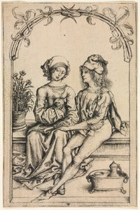 The Lovers (po Mistrovi domácí knihy) od Wenzel von Olmütz
