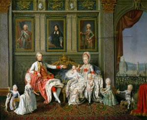 Leopold I., velkovévoda toskánský s manželkou Marií Luisou a jejich dětmi, 1773 od Werlin