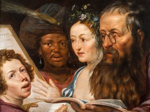 Alegorie hudby, 1625 od Werner Jacobsz van den Valckert