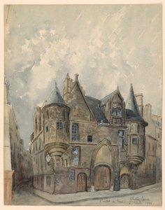 Kresba, Hotel de Sens, Paříž, 1888 od Whitney Warren Jr.