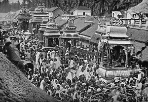 Hinduistický náboženský průvod, Madras, 1902 od Wiele and Klein