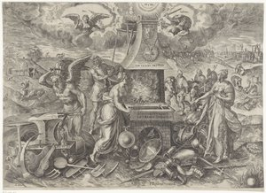 Síla míru, 1577 Die Cracht des Peys (název na objektu) Alegorie obnoveného období míru v Nizozemsku (název seriálu) od Wierix