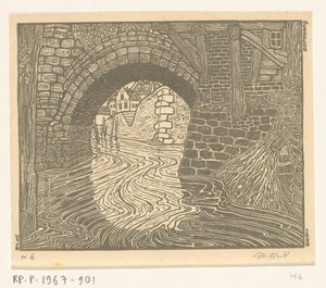 Bridge in Mechelen (původní název) od Wijnand Otto Jan Nieuwenkamp (signed by artist)