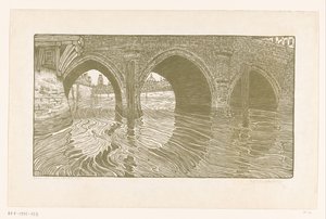 Bridge in Mechelen (původní název) od Wijnand Otto Jan Nieuwenkamp (signed by artist)
