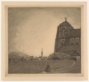 Pohled na Veere (původní název) od Wijnand Otto Jan Nieuwenkamp (signed by artist)