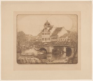Administrativní budova firmy Sluyters & Co. Kali Besar Batavia (původní název) od Wijnand Otto Jan Nieuwenkamp (signed by artist)