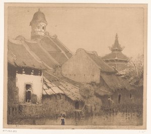 Domy na vodě v Semarangu V kampong, Semarang (původní název) od Wijnand Otto Jan Nieuwenkamp (signed by artist)