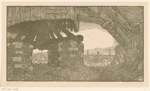 Spodní část mlýna na mouku v Bruggách Větrný mlýn v Bruggách (původní název) od Wijnand Otto Jan Nieuwenkamp (signed by artist)