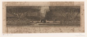 Waringin stromy v zahradě sultánova paláce v Jogyakartě V paláci sultána (původní název) od Wijnand Otto Jan Nieuwenkamp (signed by artist)