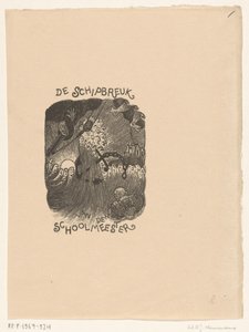 Návrh titulní strany pro: The Schoolmaster, The Shipwreck od Wijnand Otto Jan Nieuwenkamp