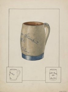 Kameninový džbánek na pivo, c. 1938.