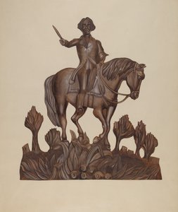 George Washington na koni, c. 1938. od Wilbur M Rice