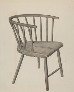 Ručně vyráběné křeslo, c. 1937.