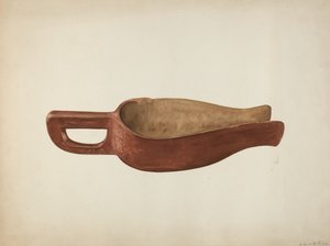 Dřevěná naběračka na jídlo, c. 1941. od Wilbur M Rice