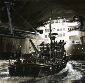 Britský způsob života: Výnosové kutry britské pobřežní stráže od Wilf (20th century) Hardy