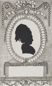 Silueta hraběnky Enzenbergové, Stiftsfräulein, 1784-1834. od Wilhelm Ackermann
