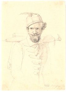 Autoportrét s trny od Wilhelm Bendz