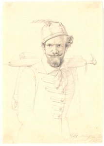 Autoportrét s trny od Wilhelm Bendz