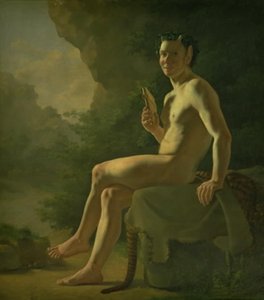 Mladý Pan v jeskyni. Modelová postava od Wilhelm Bendz