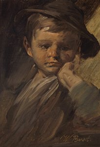 Portrét chlapce s velkým kloboukem od Wilhelm Busch