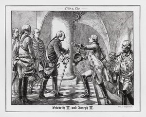Fridrich Veliký Pruský a císař Svaté říše římské Josef II. od Wilhelm Camphausen