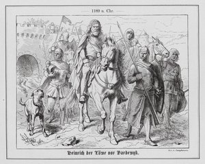 Jindřich Lev, vévoda saský, před Bardowiekem od Wilhelm Camphausen