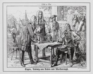 Princ Evžen Savojský, Ludvík Bádenský a vévoda z Marlborough od Wilhelm Camphausen