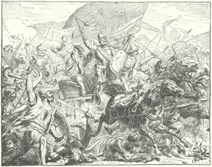 Český generál a husitský vůdce Jan Žižka v bitvě od Wilhelm Camphausen