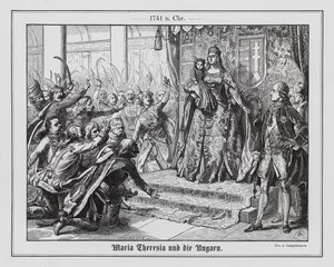 Uhři prohlašují Marii Terezii za svou královnu od Wilhelm Camphausen