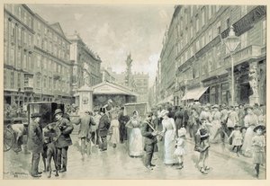 Graben, centrální náměstí v centru Vídně ... od Wilhelm Gause