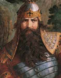 Gunther, král Burgundska, kolem 1882-83 (nástěnná malba)