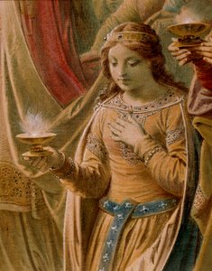 Zázrak grálu, ze ságy Lohengrin, salon (olej na plátně) (detail 419256)