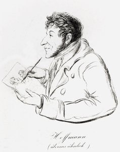 Autoportrét Hoffmanna, na němž se sám portrétuje (čb fotografie) od Wilhelm Hoffmann