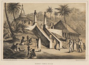 Buddhistický chrám, Cejlon, 1855