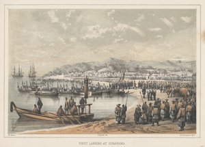 První přistání v Gorahama, 1855 od Wilhelm Joseph Heine