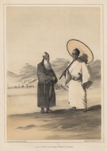 Kostýmy Lew Chew, střední třída, 1855