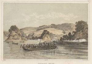 To-Ri-Ga-Sa-Ki, Yedo Bay, 1855 od Wilhelm Joseph Heine