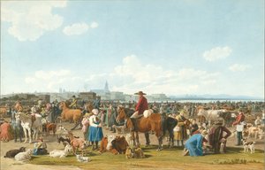 Dobytčí trh poblíž Genua, 1820 od Wilhelm Kobell Ritter von
