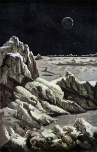 Měsíční krajina, kolem roku 1880 (rytina)