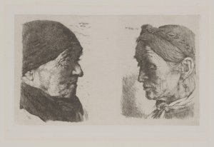 Selský pár od Wilhelm Maria Hubertus Leibl