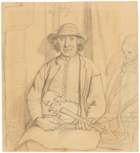 Švédský lidový hudebník od Wilhelm Marstrand
